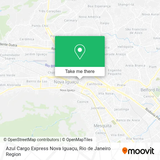 Azul Cargo Express Nova Iguaçu map