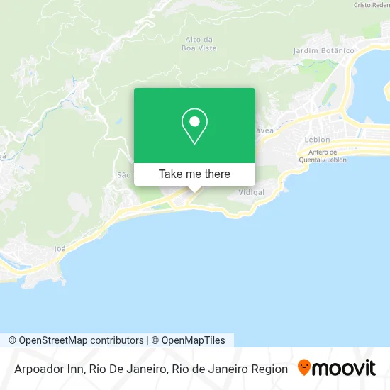 Arpoador Inn, Rio De Janeiro map