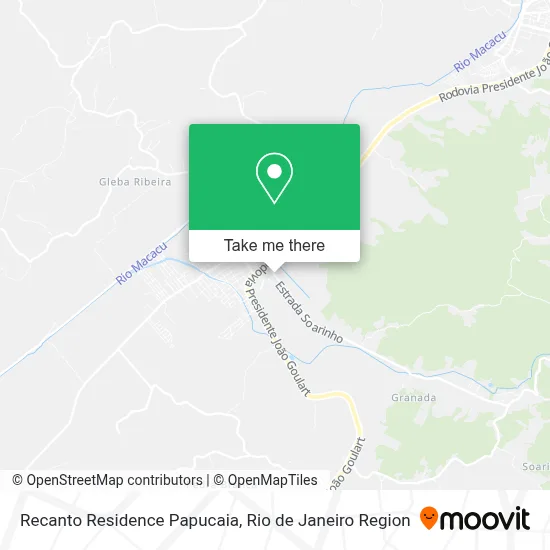 Recanto Residence Papucaia map