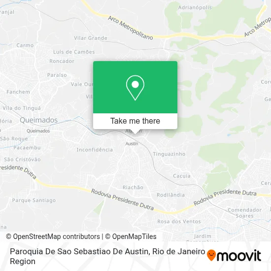 Paroquia De Sao Sebastiao De Austin map