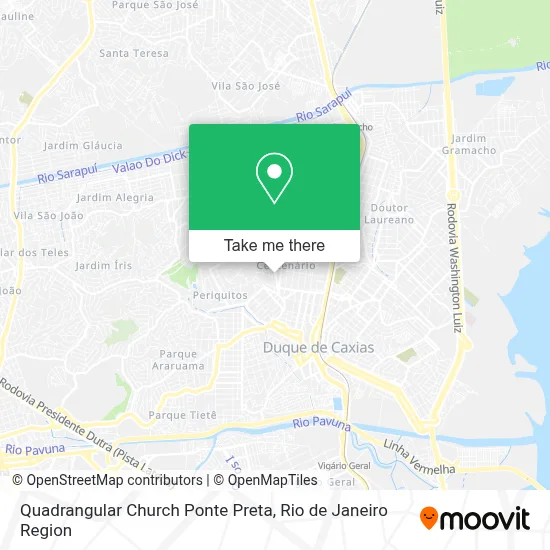 Quadrangular Church Ponte Preta map