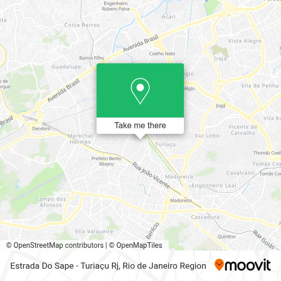 Estrada Do Sape - Turiaçu Rj map