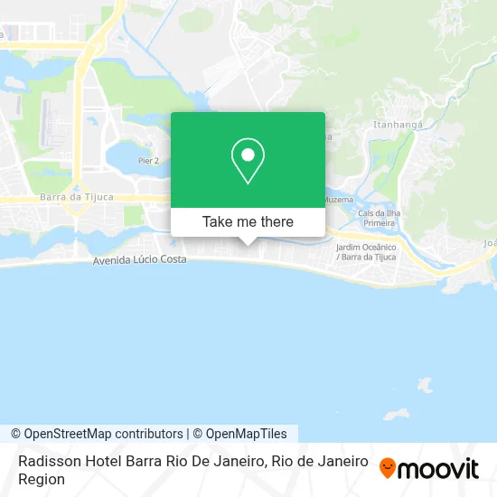 Radisson Hotel Barra Rio De Janeiro map
