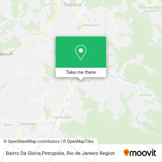Bairro Da Gloria,Petropolis map