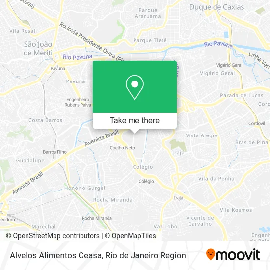 Alvelos Alimentos Ceasa map