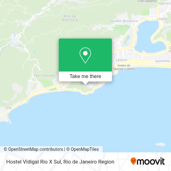 Hostel Vidigal Rio X Sul map