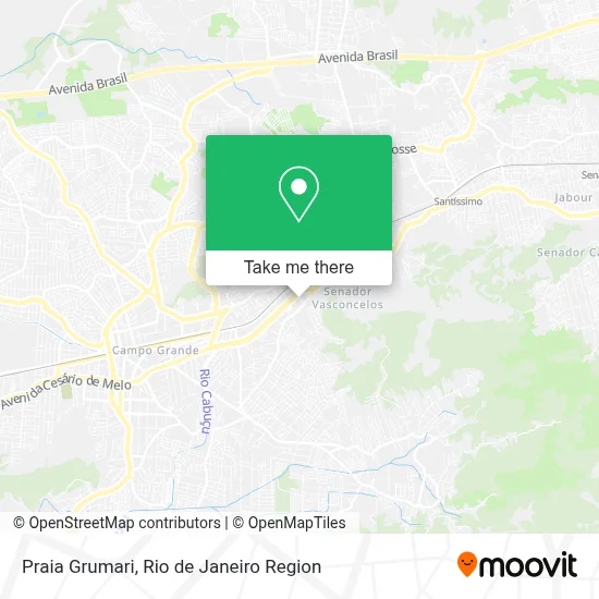Praia Grumari map
