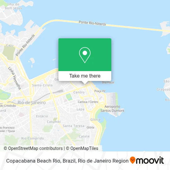 Copacabana Beach Rio, Brazil map