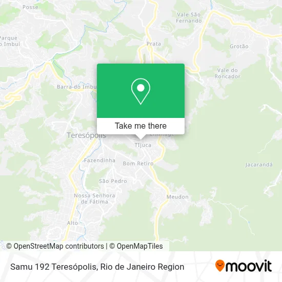 Samu 192 Teresópolis map