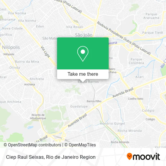 Ciep Raul Seixas map