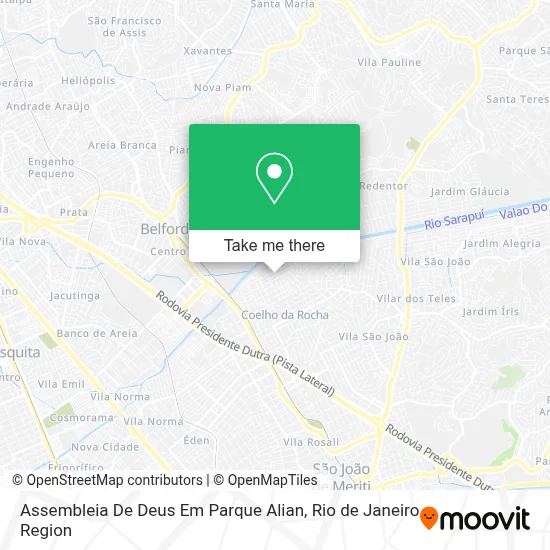 Assembleia De Deus Em Parque Alian map