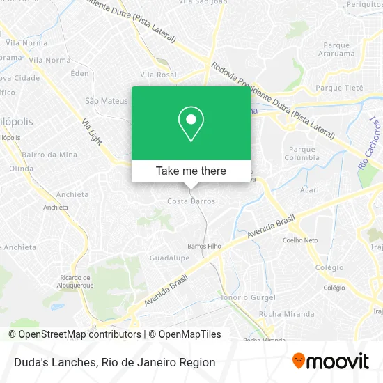 Duda's Lanches map