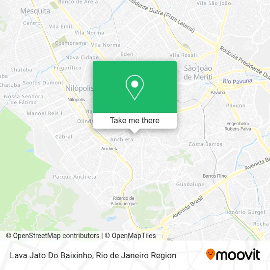 Lava Jato Do Baixinho map