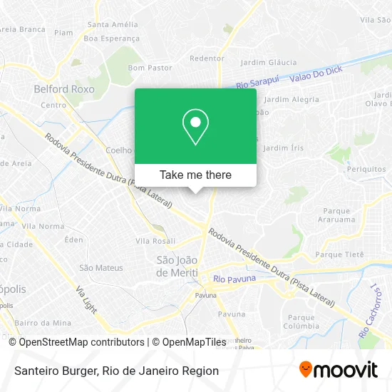 Santeiro Burger map