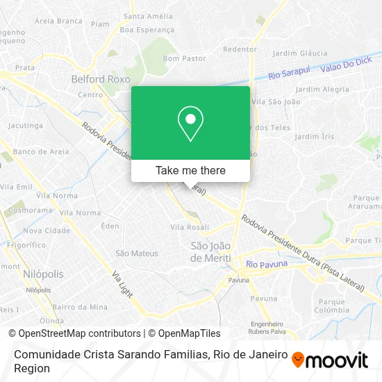 Comunidade Crista Sarando Familias map