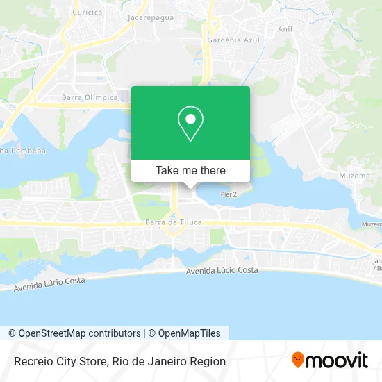 Recreio City Store map