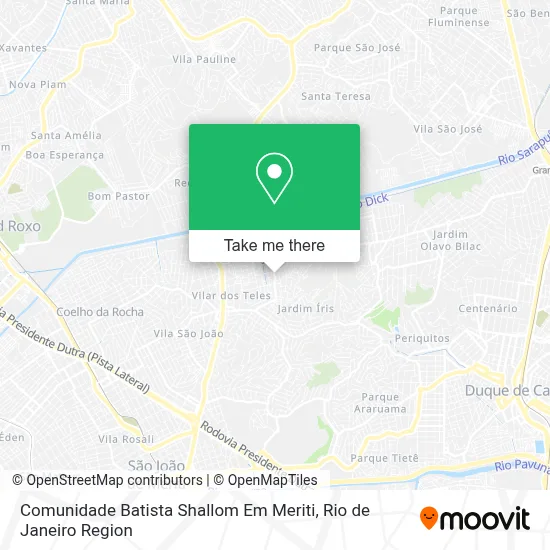 Comunidade Batista Shallom Em Meriti map