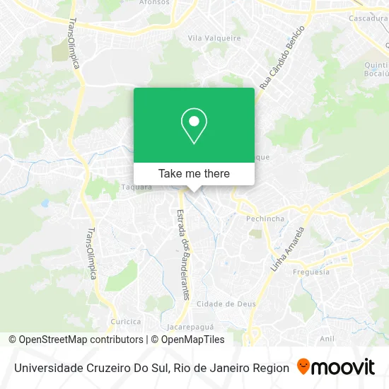 Universidade Cruzeiro Do Sul map