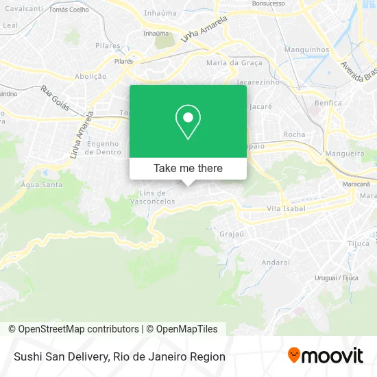 Sushi San Delivery map