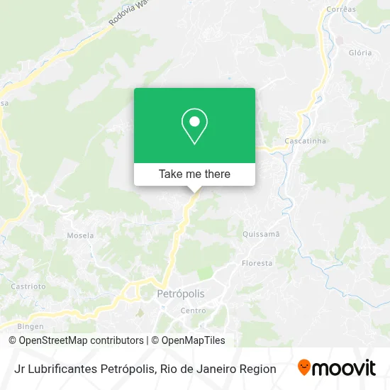 Jr Lubrificantes Petrópolis map