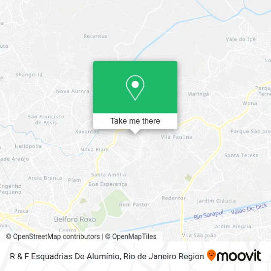 R & F Esquadrias De Alumínio map