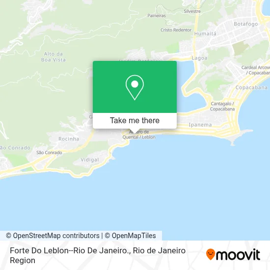 Forte Do Leblon--Rio De Janeiro. map