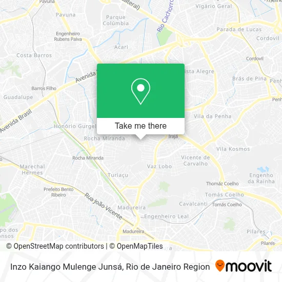 Inzo Kaiango Mulenge Junsá map