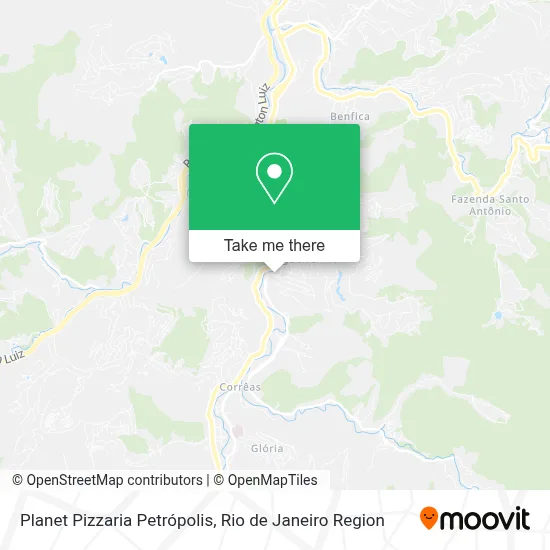 Planet Pizzaria Petrópolis map