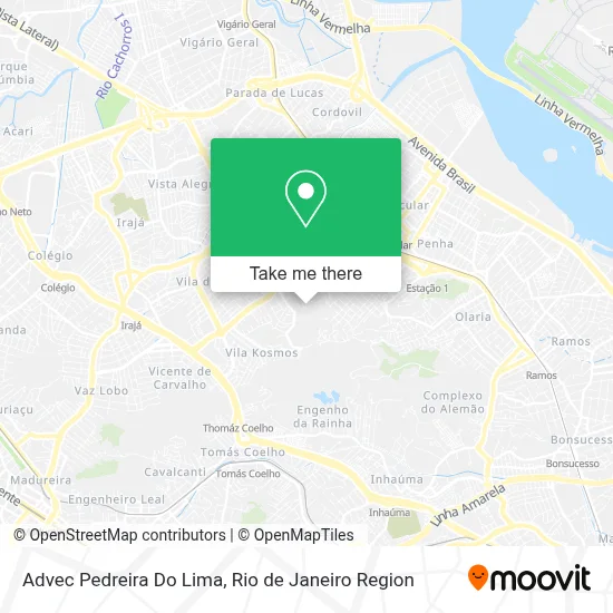 Advec Pedreira Do Lima map