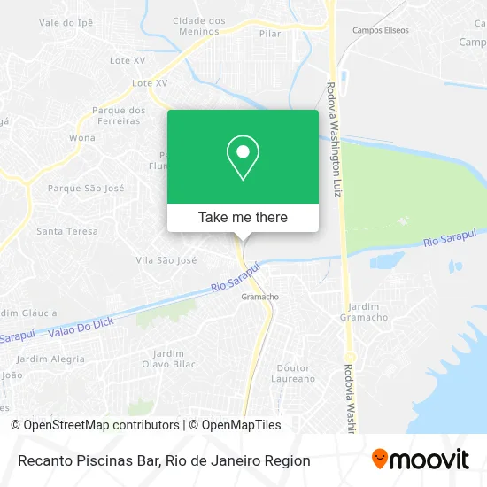 Recanto Piscinas Bar map