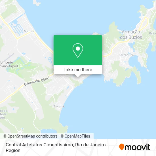 Central Artefatos Cimentíssimo map