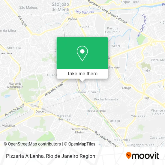 Pizzaria A Lenha map