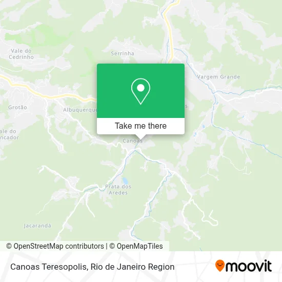 Canoas Teresopolis map