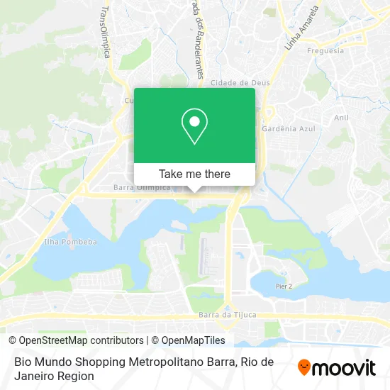 Bio Mundo Shopping Metropolitano Barra map