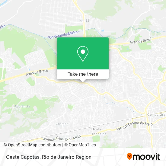 Oeste Capotas map