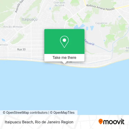 Itaipuacu Beach map