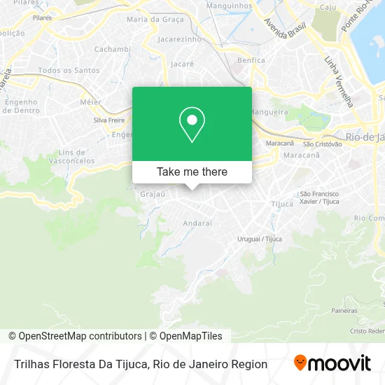 Trilhas Floresta Da Tijuca map