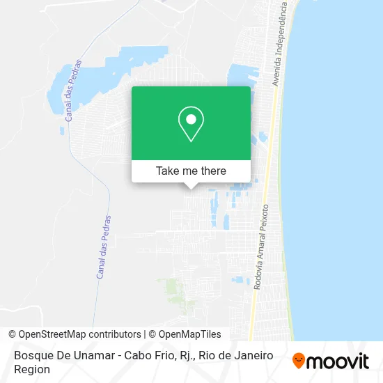 Bosque De Unamar - Cabo Frio, Rj. map