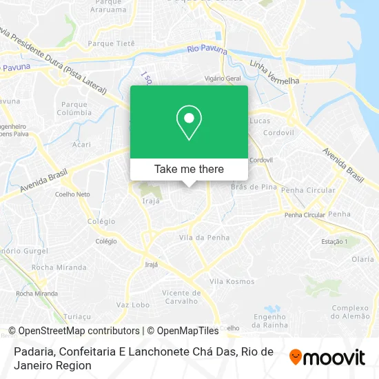 Padaria, Confeitaria E Lanchonete Chá Das map
