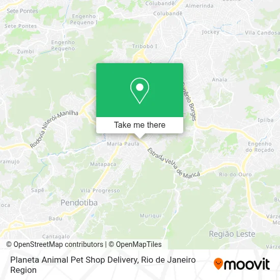 Planeta Animal Pet Shop Delivery map