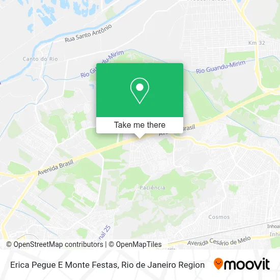 Erica Pegue E Monte Festas map