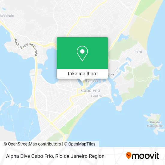 Alpha Dive Cabo Frio map