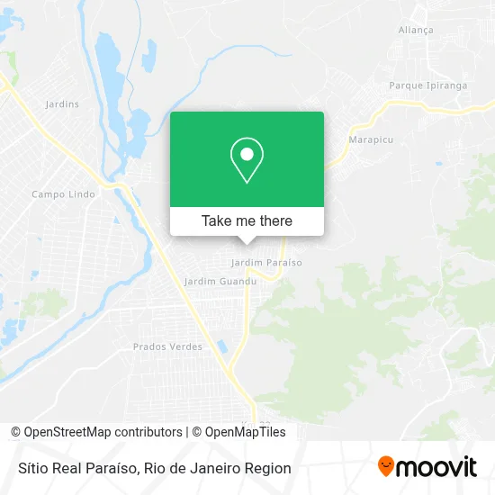 Sítio Real Paraíso map