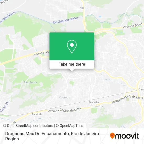 Drogarias Max  Do Encanamento map