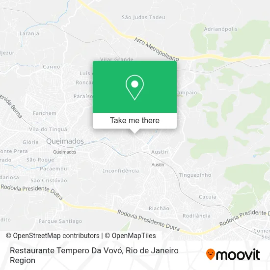 Restaurante Tempero Da Vovó map