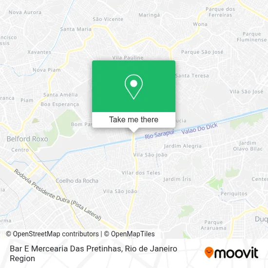 Bar E Mercearia Das Pretinhas map