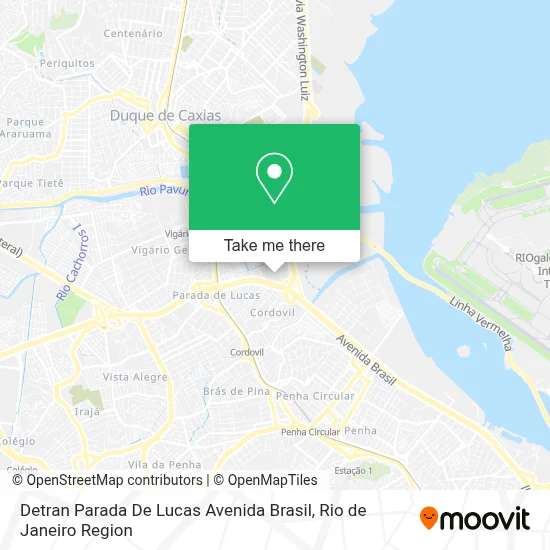 Detran Parada De Lucas Avenida Brasil map