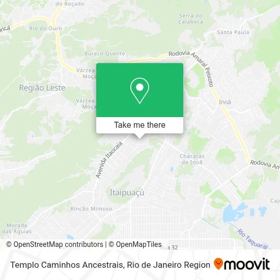 Templo Caminhos Ancestrais map