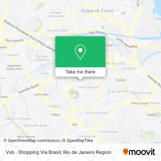 Vsb - Shopping Via Brasil map