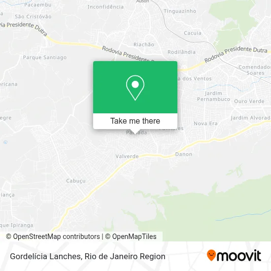 Gordelícia Lanches map